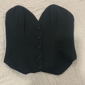 Fashion Nova Black Strapless Bustier